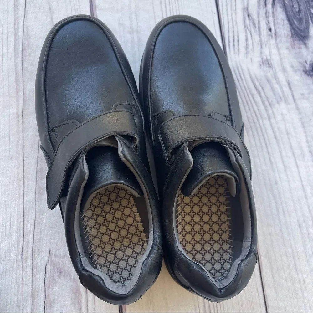 Propet Parker Black Leather Casual Comfort Shoes Mens Size 10 ‎ Strap MCA033L